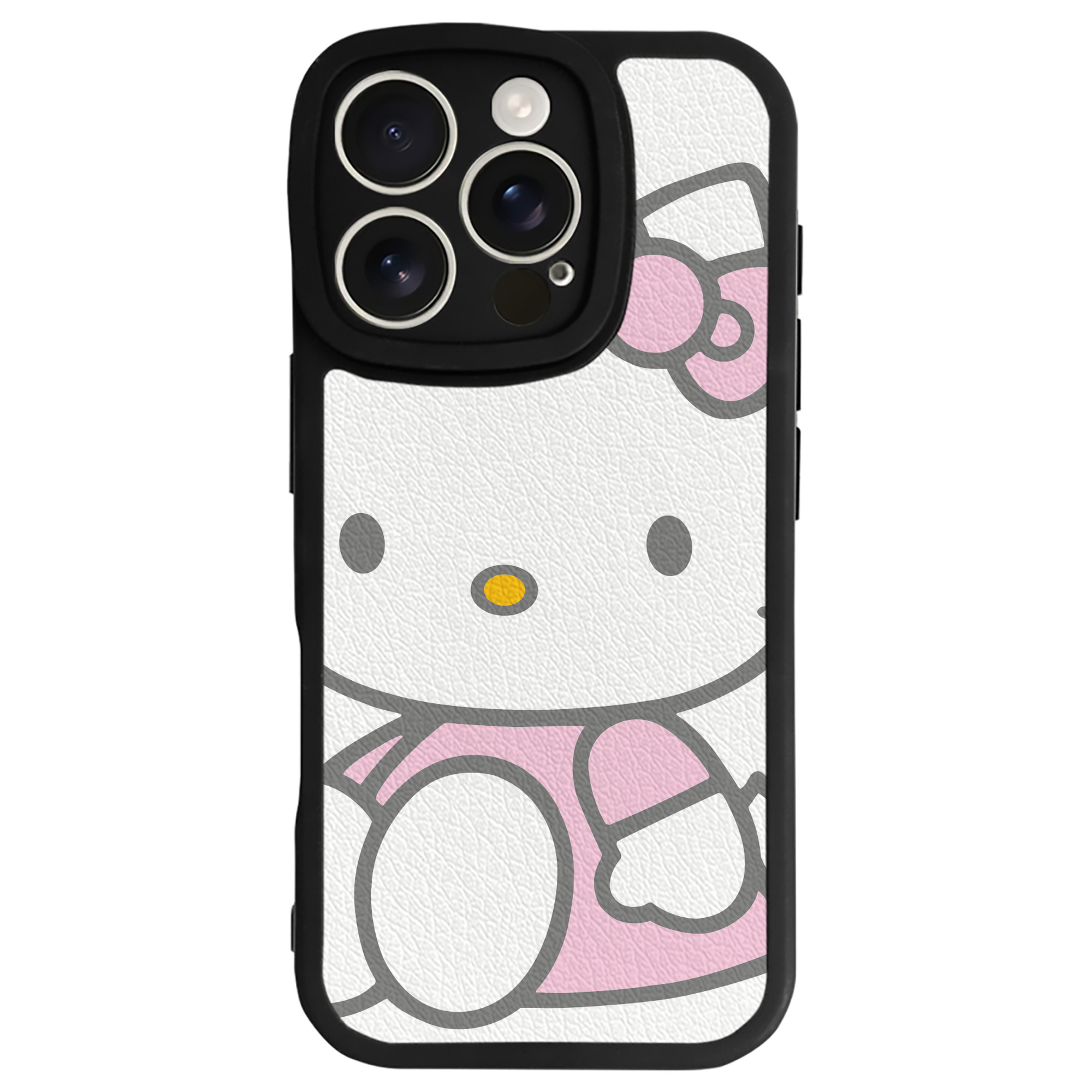 （画像用） Hello Kitty ハローキティ 【iPhone 16シリーズ対応】シリコンスマホケース（レザー調） 材質：シリコン